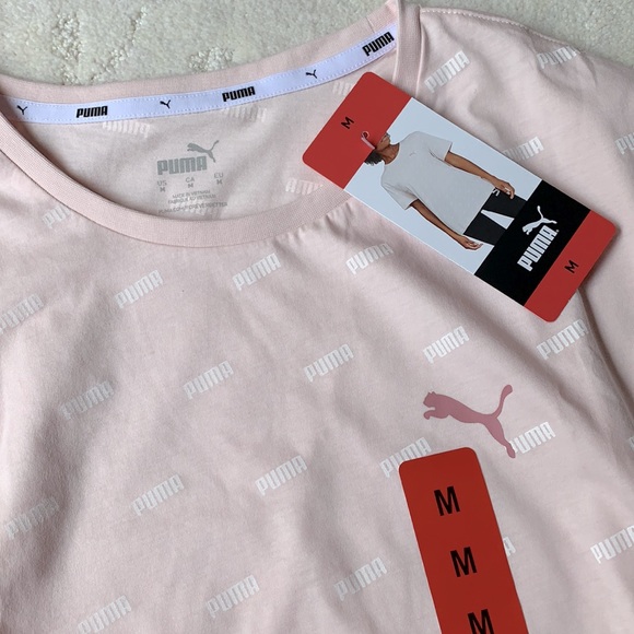 NWT Pink & White “Puma” Tshirt  (WOMENS) - Picture 2 of 2